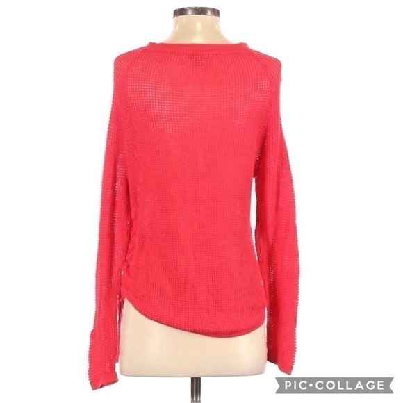 Express Knit Boat Neck Coral Pullover Sweater - Picture 2 of 3